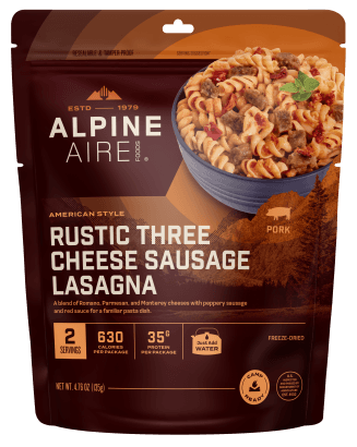AlpineAire Rustic Three Cheese Sausage Lasagna